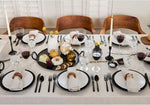 nappe lin blanc bordure festonnée table rectangulaire lavable machine simple élégant rustique minimaliste