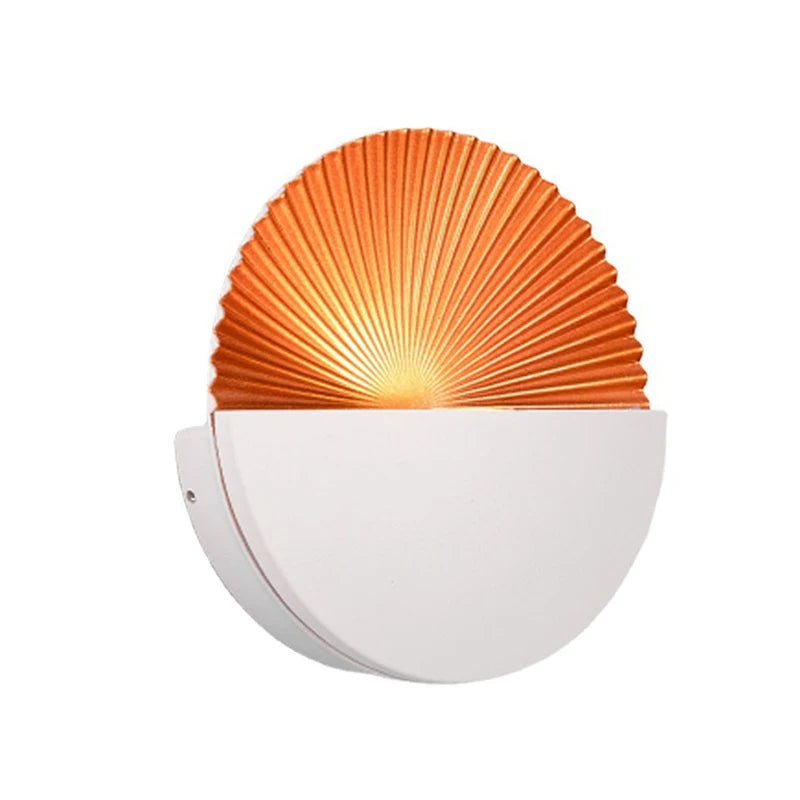 lampe murale moderne blanc orange rayures horizontales ip65 led éclairage mural fixe hydrofuge