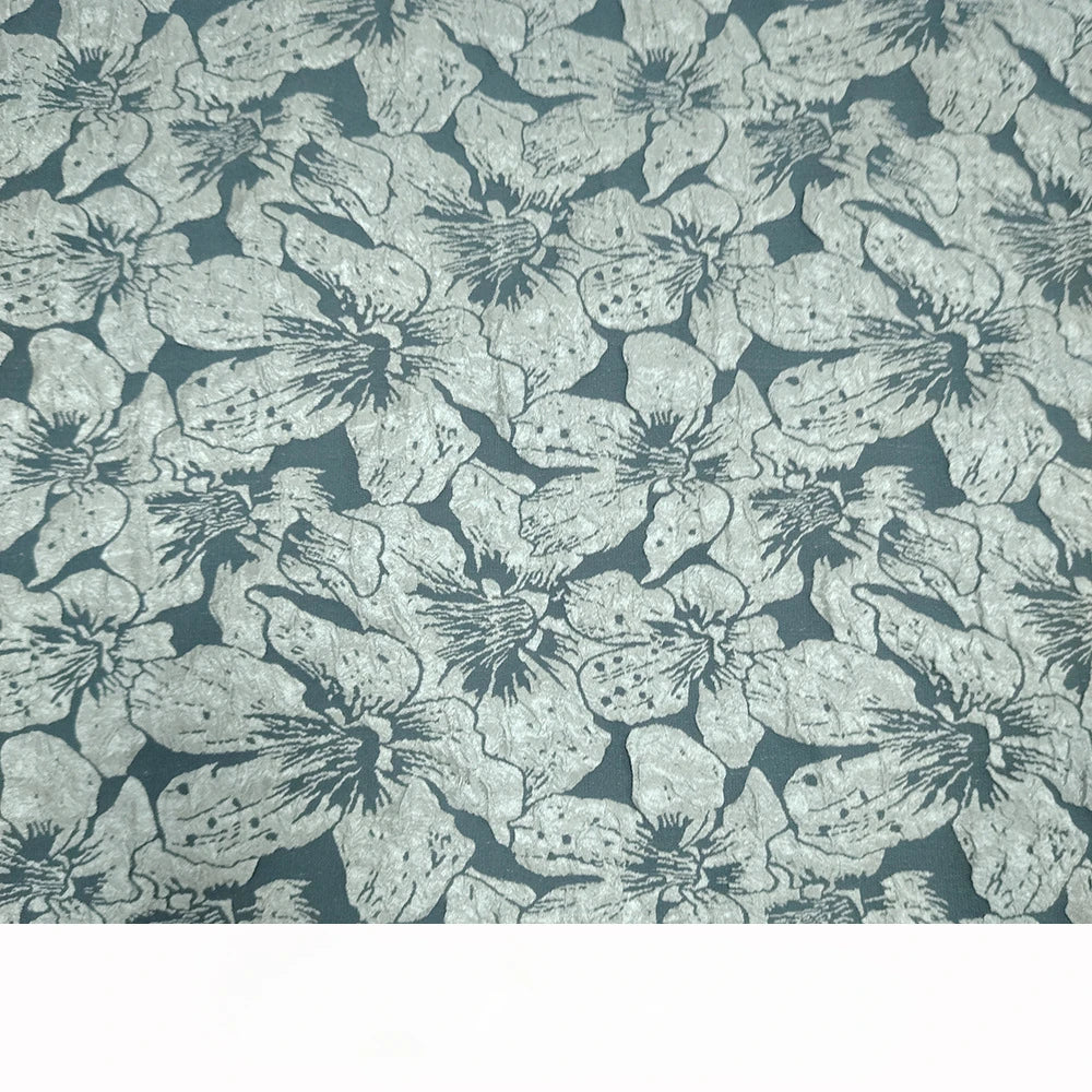 tissu polyester brocart fleurs relief rose clair beige gris rouge jaune doré opacité Jacquard