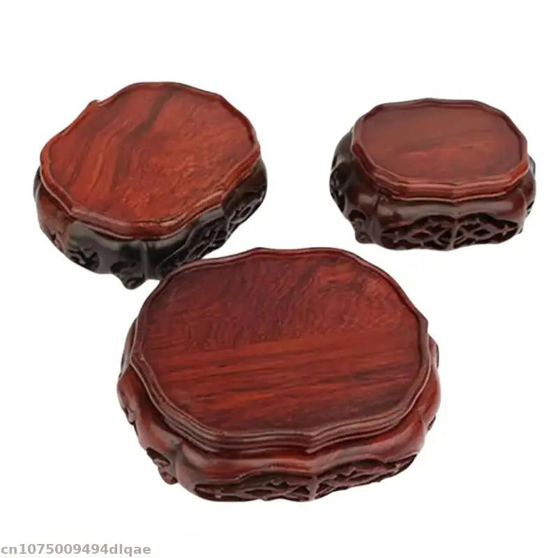 support bois sculpté plateau théière bols bonsai céramique décor asiatique traditionnel stand display