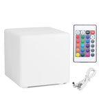 lampe cube led enfant decoration intérieure table chambre 16 couleurs rouge bleu vert jaune