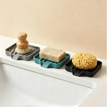 support savon silicone antidérapant moderne gris noir bleu facile nettoyer salle bain cuisine