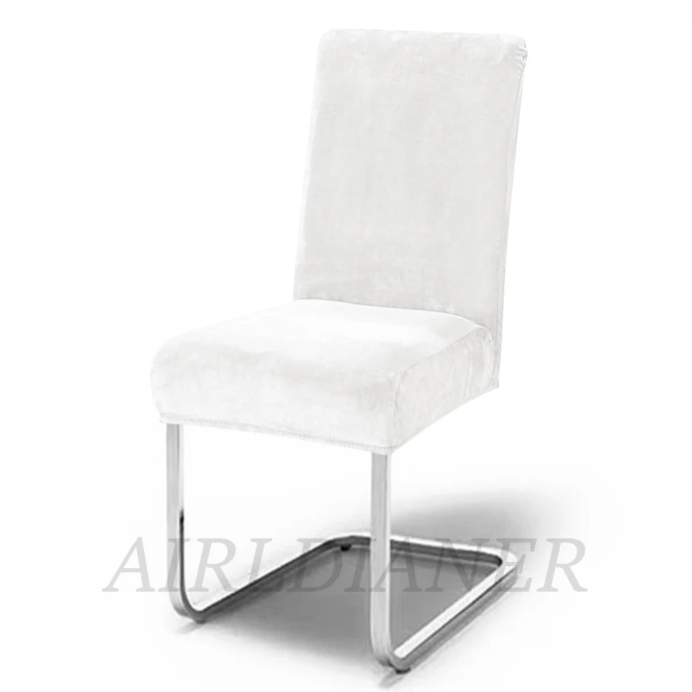 housse chaise velours doux beige moderne poignées serrage extérieur mariage banquet