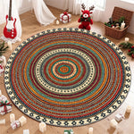 tapis rond moderne géométrique polyester anti dérapant intérieur extérieur salon chambre rose violet
