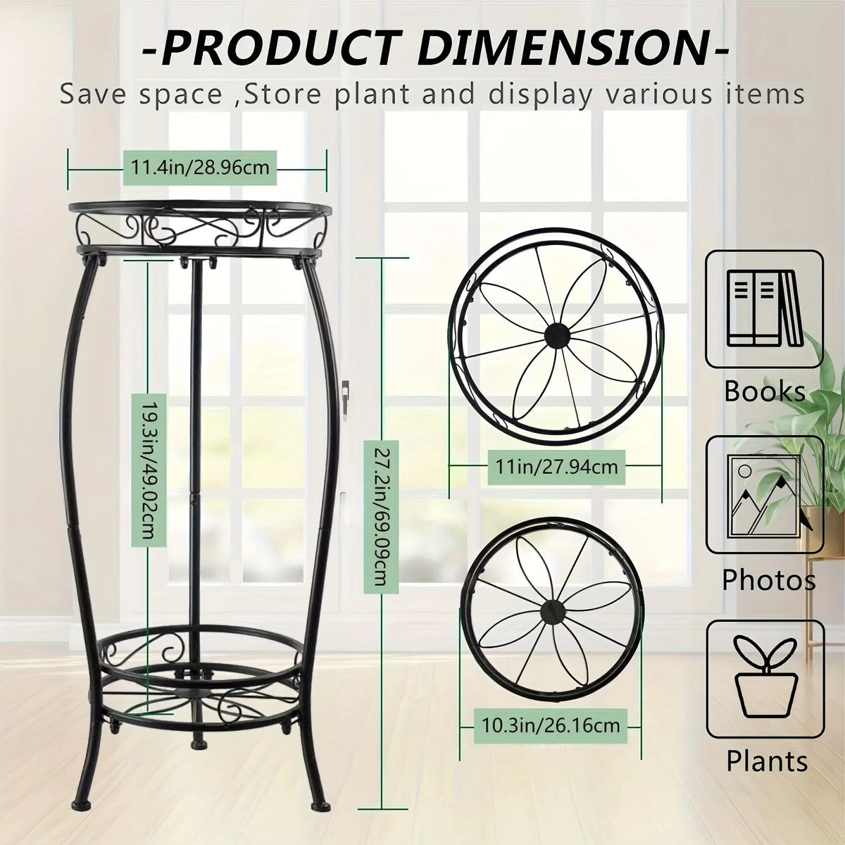 support plante étagère métal ajouré deux niveaux industriel vintage monstera deliciosa sansevieria fleuriintérieurextérieur