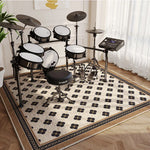 tapis moderne musical floral salon noir blanc décoration chambre hôtelextérieur