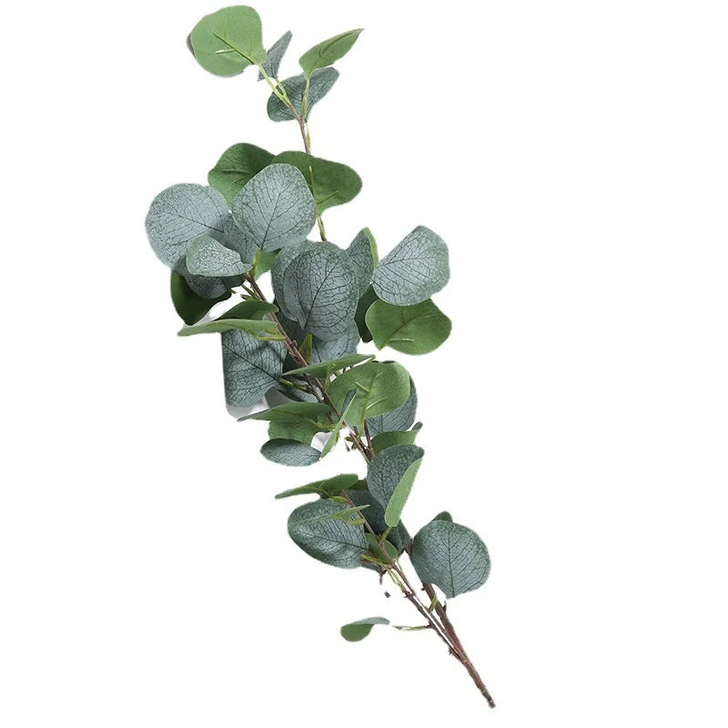 Branche artificielle feuilles soie vert naturelle exposition extérieure décoration jardin mariage 90cm 40feuilles