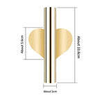 vase mural métal moderne noir or rose transparent déco minimaliste