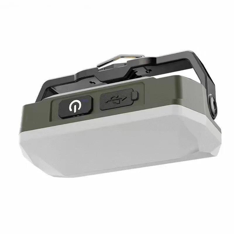 lampe poche multifonctionnelle vert olive rechargeable led moderne pratique aimant crochet montée 1/4 pouce