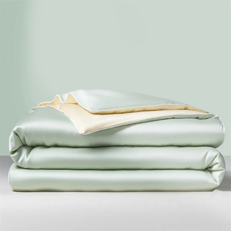 drap plat uni satiné vert clair moderne élégant tissu microfibre soie été polyester frais