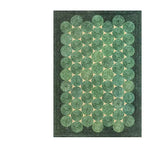 tapis vert moderne salon durable polyester texture douce adhésif circulaire géométrique