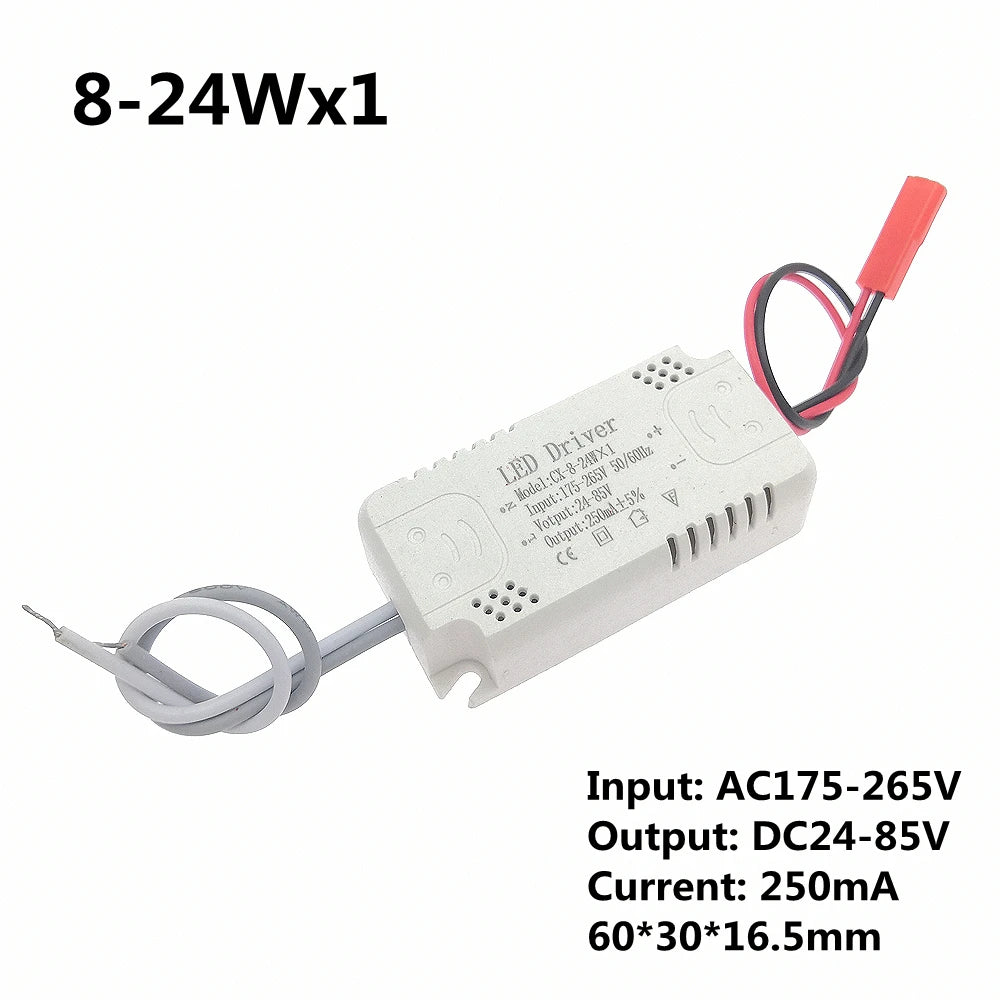 pilote led driver adhésif câble blanc noir 250ma 2540w 5075w 220v moderne fonctionnel
