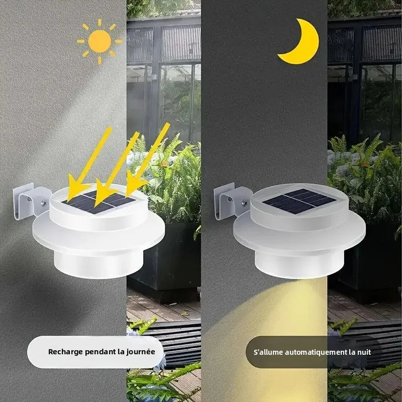 lampe solaire moderne led blanc résistante eau ip65 clips extérieure maison trottoir jardin