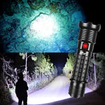 torche lampe poche plongée plombeuse 9900 lumens led noire texturée résistante rechargeable