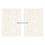 serviettes table dentelle blanc classique opacité réutilisable lavable machine table manger