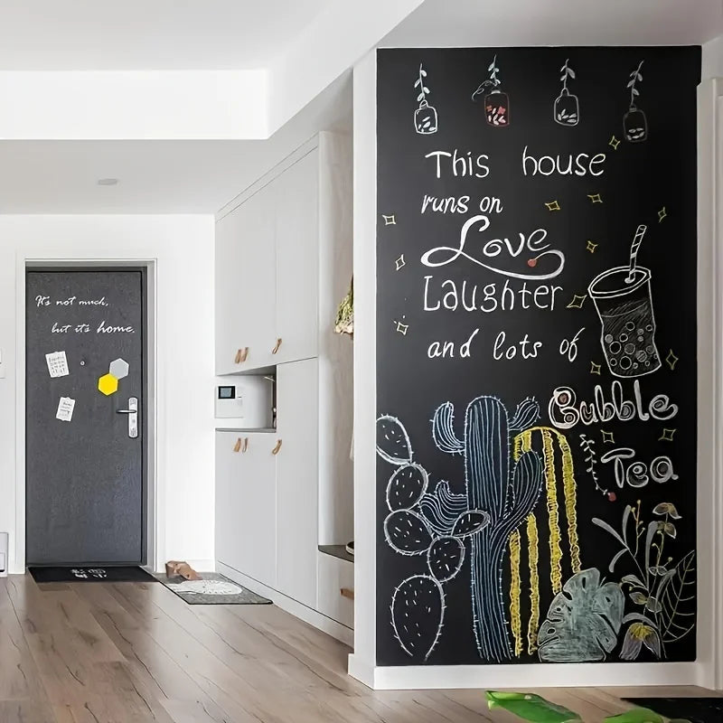 tableau noir effaçable sec autocollant mural avion motifs végétaux éducatifs enfants chambre