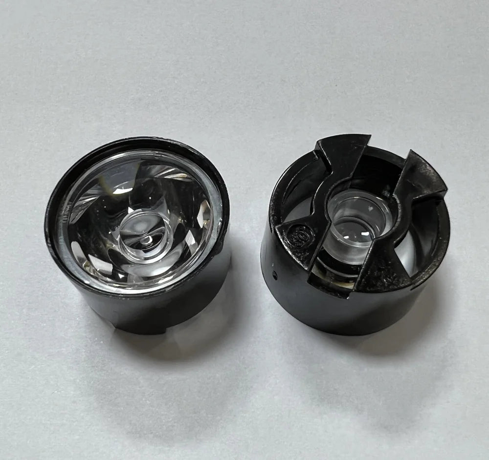 lentille optique ronde noire lampe led haute puissance support éclairage moderne