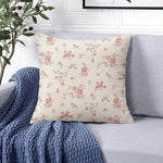 housse coussin carré fleurs roses vintage 45cm 45cm polyester opacité non toxique fixations