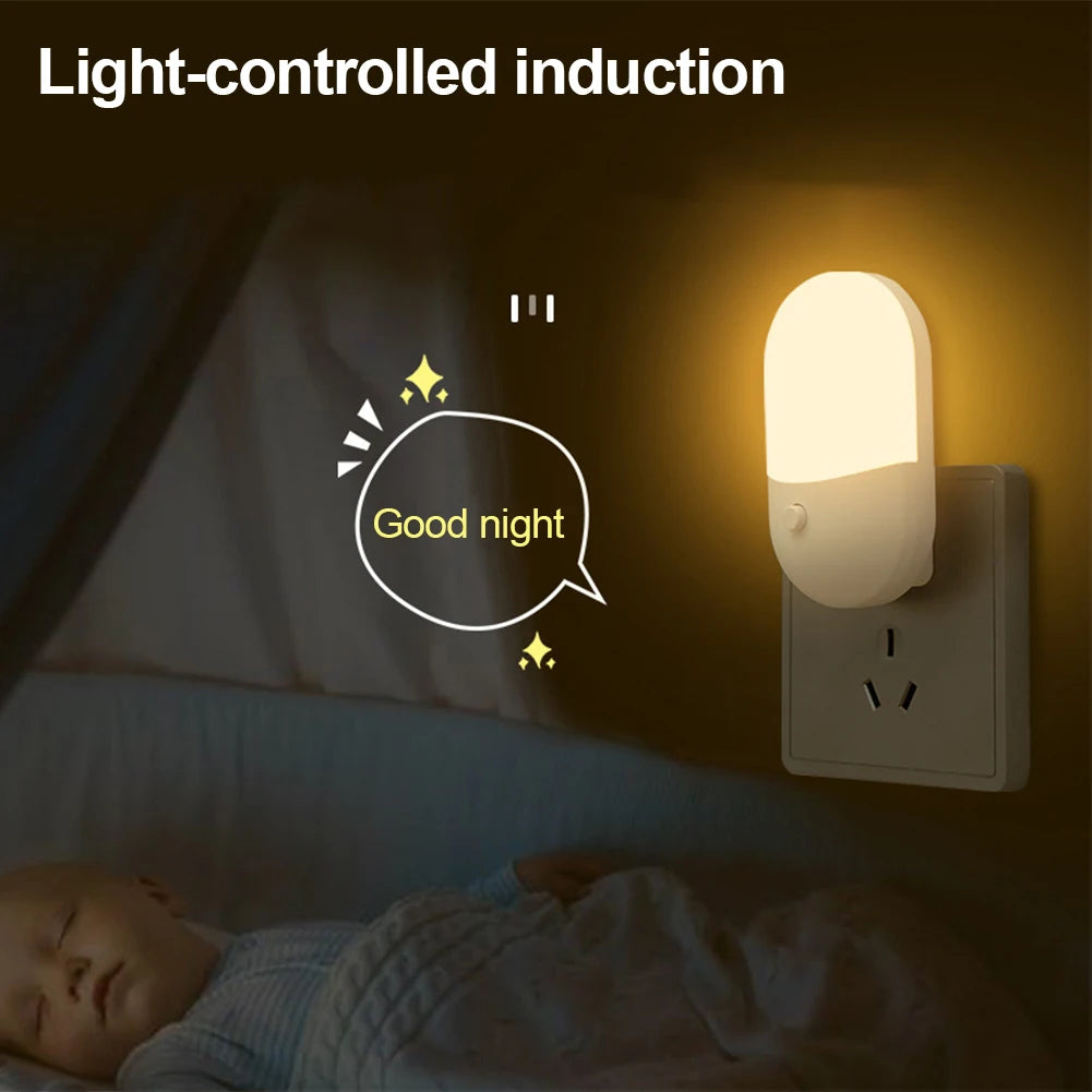 veilleuse électrique moderne blanc vert clair minimaliste chambre couloir wc led interrupteur enfant