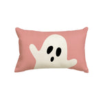 housses d'oreiller fantômes imprimées décoration halloween noires blanches adhésives maison hospitalières