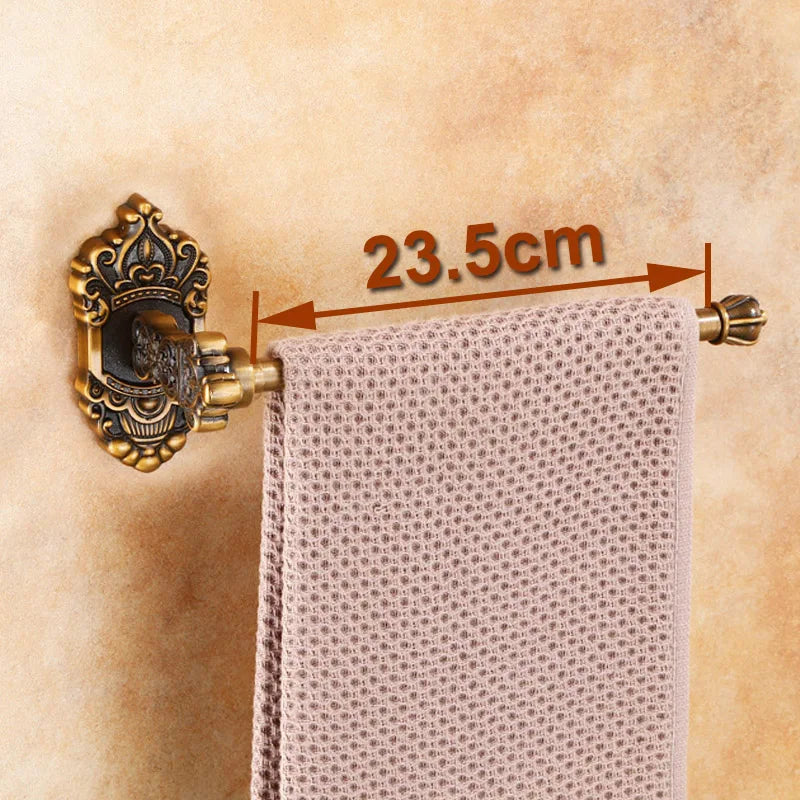 porte serviettes bronze ornements floraux porte savon porte papier classique serviette beige papier blanc