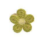 fleurs crochetées main artisanale tringle decoration table mariage pique nique brunch après midi thé