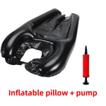coussin gonflable noir moderne pompe main maison 60x38x10cm