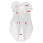 voile mariée femme blanc tulle fin classique clips métalliques longueur épaules adulte cascade