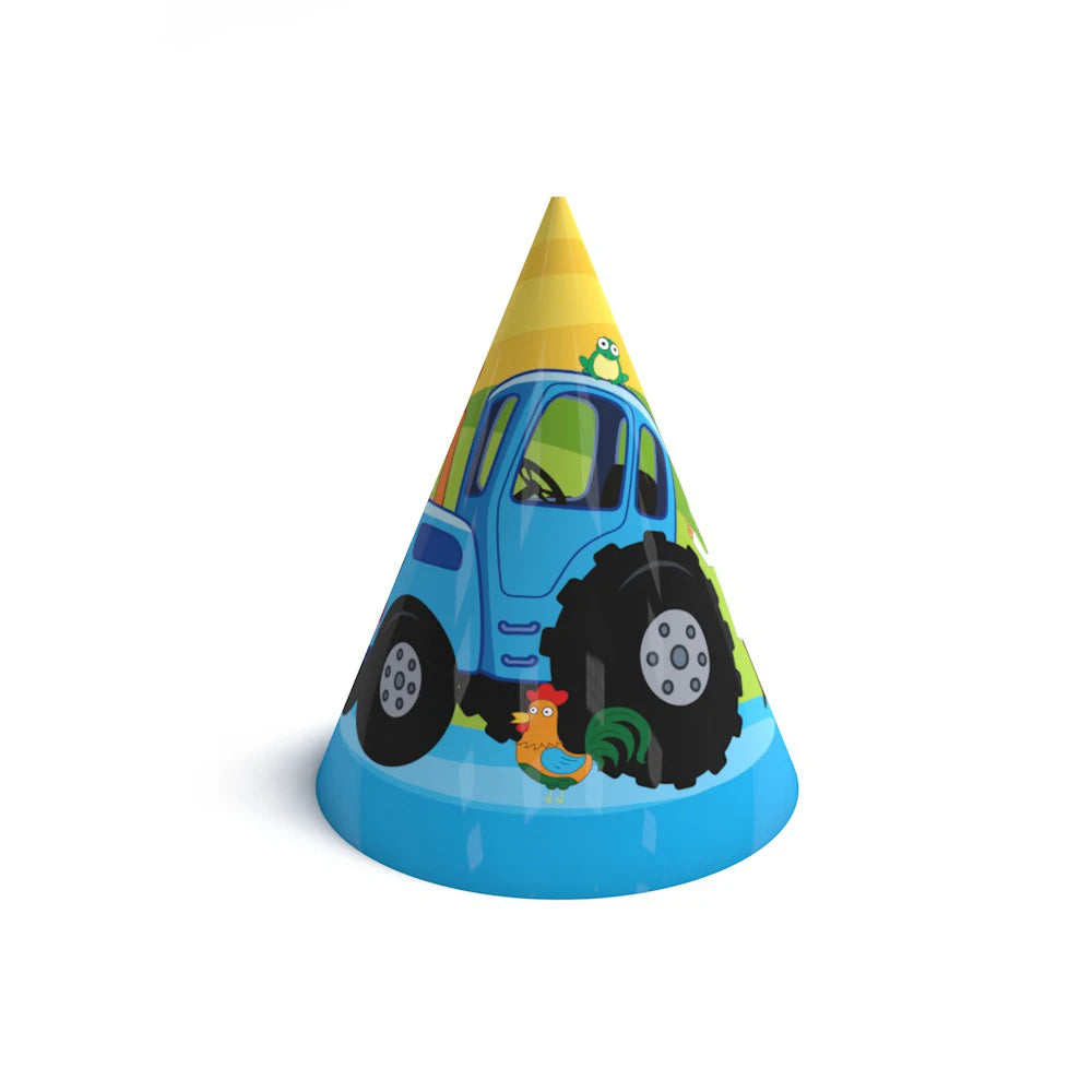 décoration fête enfant anniversaire guirlandes gobelets assiettes chapeau pop corn tracteur