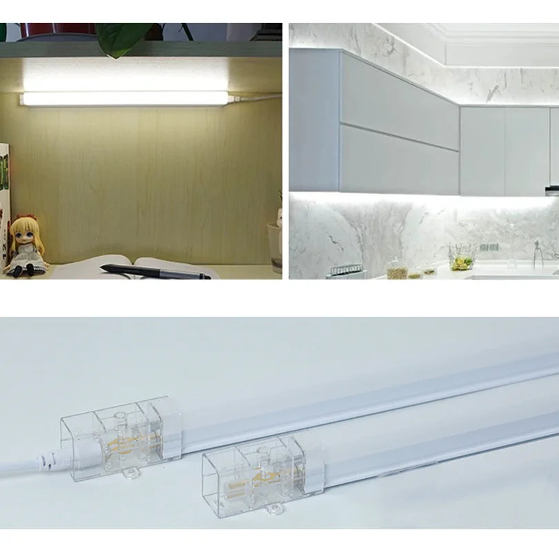 lampe led hexagonale blanc moderne clips vis tube expansion boucle ruban adhésif connecteurs 180