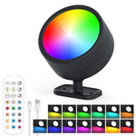 Lampe murale LED moderne rechargeable télécommande noir blanc rond minimaliste