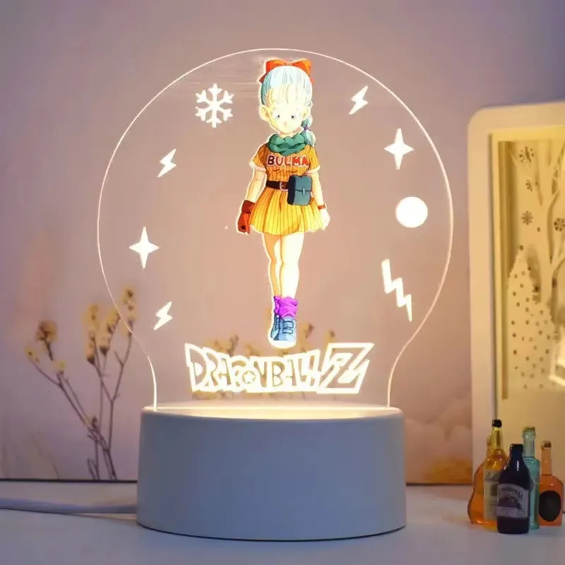 lampe led dragon ball transparente personnages goku animation décoration noël moderne