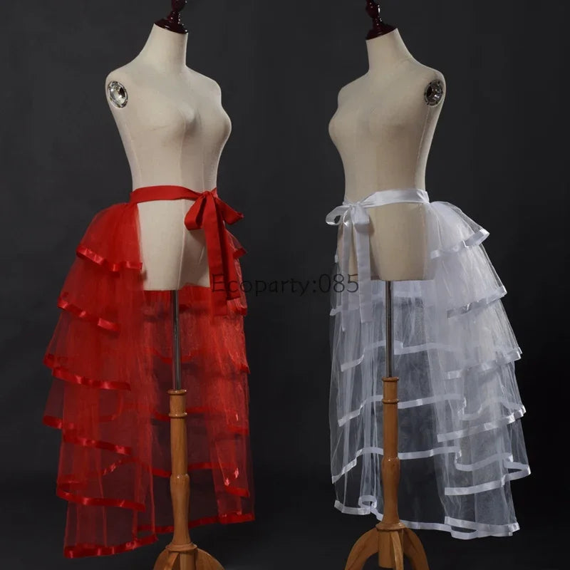 jupe tulle rouge blanche noire marron transparente rubans vintage mousseline cocktail femme