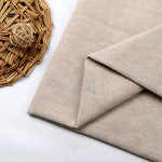 tissu coton lin beige clair résistant déchirure texture tissée simple rustique 135cm largeur tissu