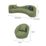 canapé moderne vert olive forme bois flanelle coussins décoratifs minimaliste adultes