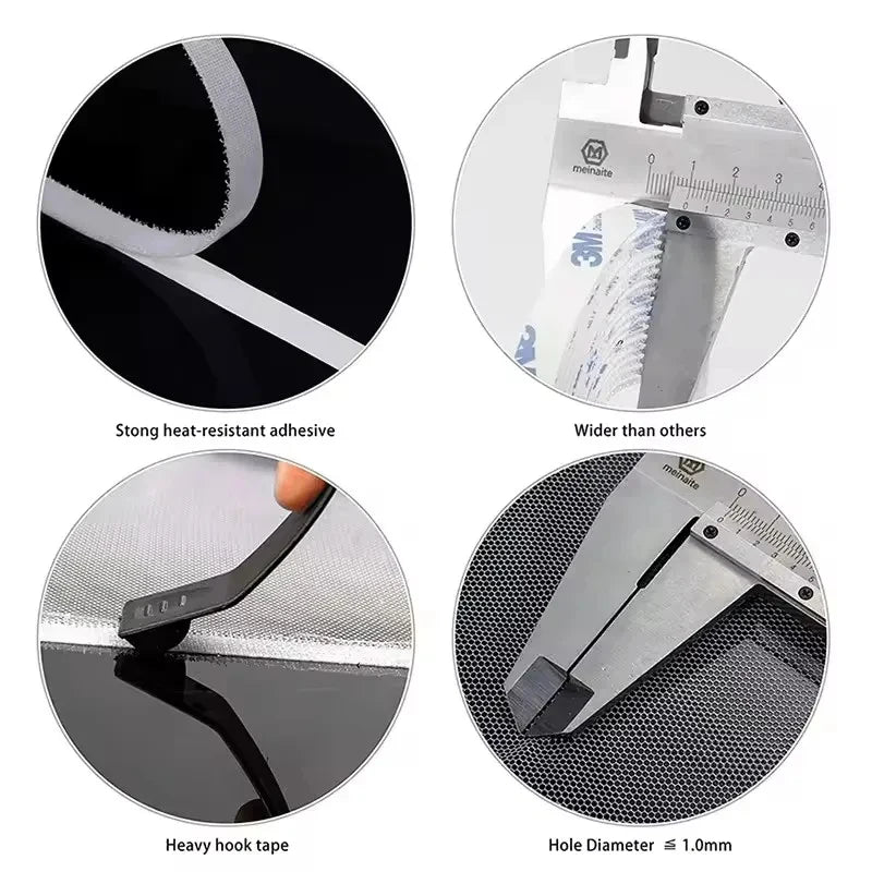 filet protection fenetre noir maille fine moderne adhésif 1.5m 2m