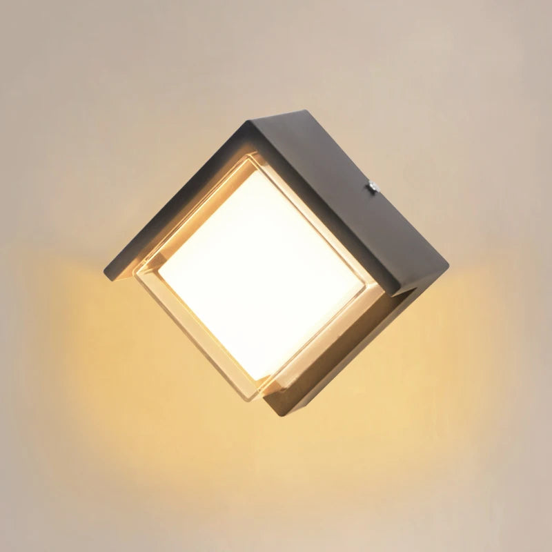 applique murale moderne gris métallisé ip65 led 6500k 3000k rond lisseextérieur résistante 2492000lm