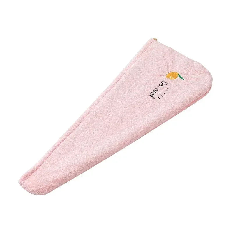 serviette cheveux microfibre absorbante rapide animaux mignons brodés couleurs variées douces pratique