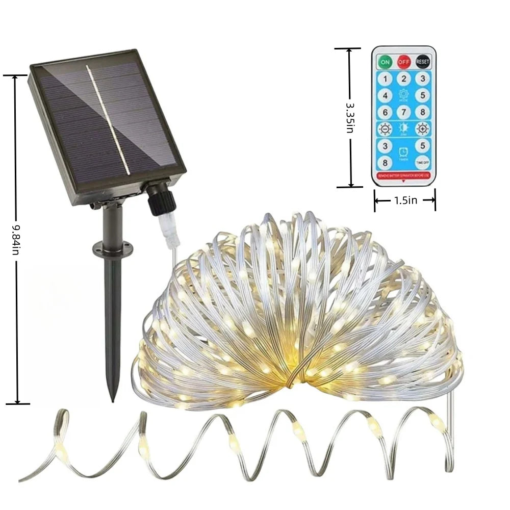 guirlande lumineuse solaire 100m 800led multicolor télécommande modes festif extérieur