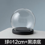 boule verre transparent socle bois décoration d'intérieur moderne objet d'exposition moderne