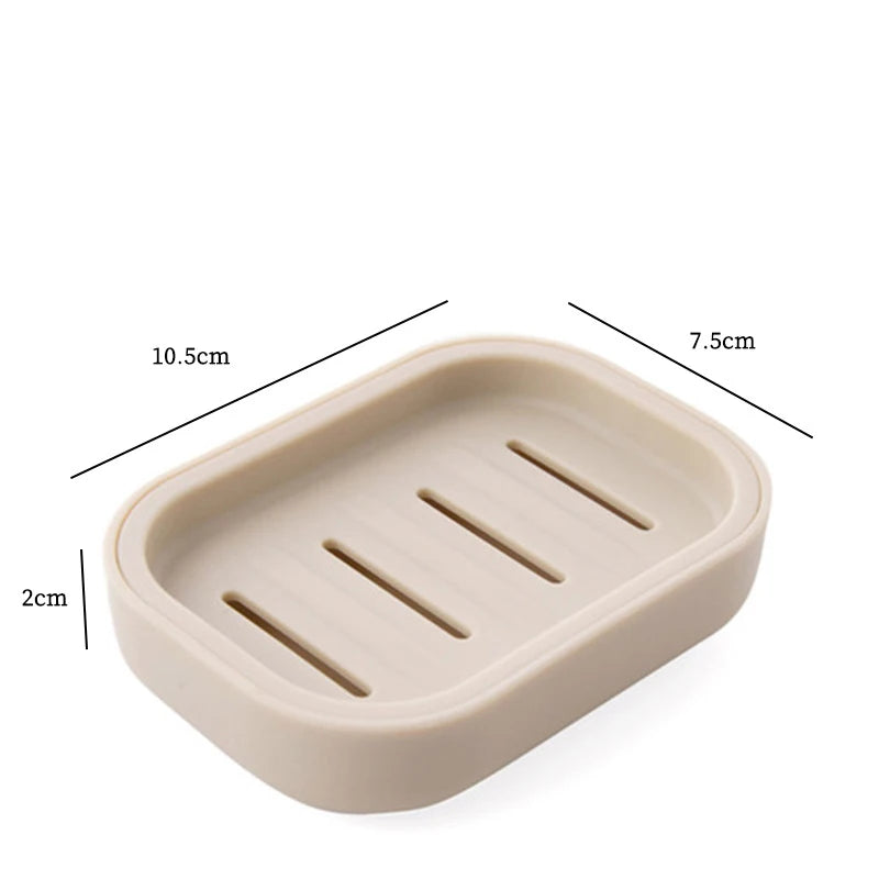 support savon moderne plastique couleur beige vert clair gris portable couvercle salle bain