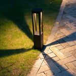 lampe solaire jardin contemporaine 40cm 60cm 80cm led noire transparente minimaliste