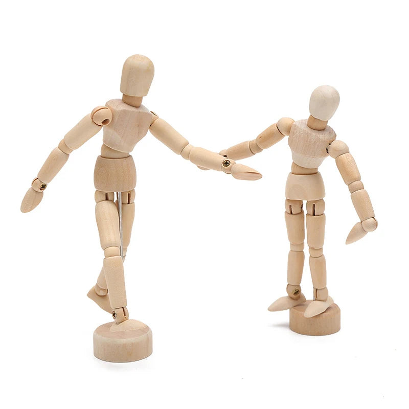 mannequins articulés bois minimalistes décoration artificiel beige clair