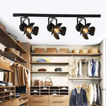 spot lumineux noir moderne tringle led éclairage industriel interrupteur bouton