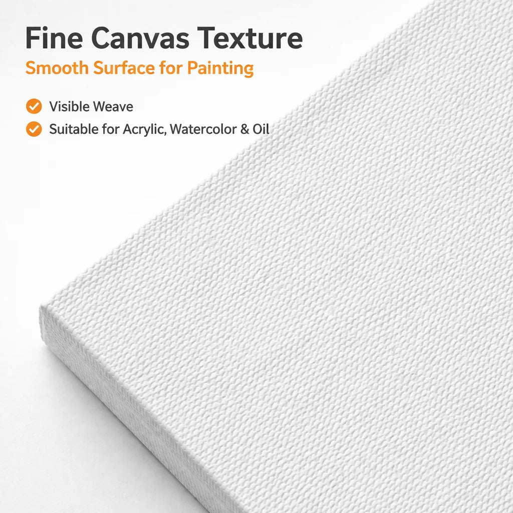 toile peinture blanc moderne 20x20cm acrylique aquarelle huile 3mm epaisseur
