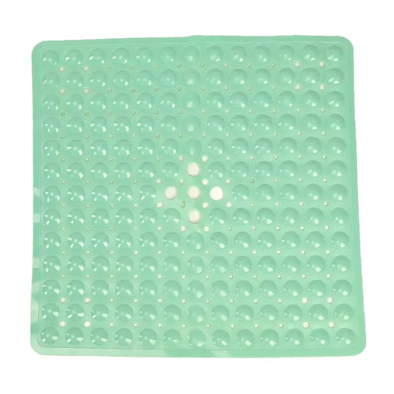 tapis douche moderne perforé drainage anti dérapant salle bain gris clair vert rose suctionolvable