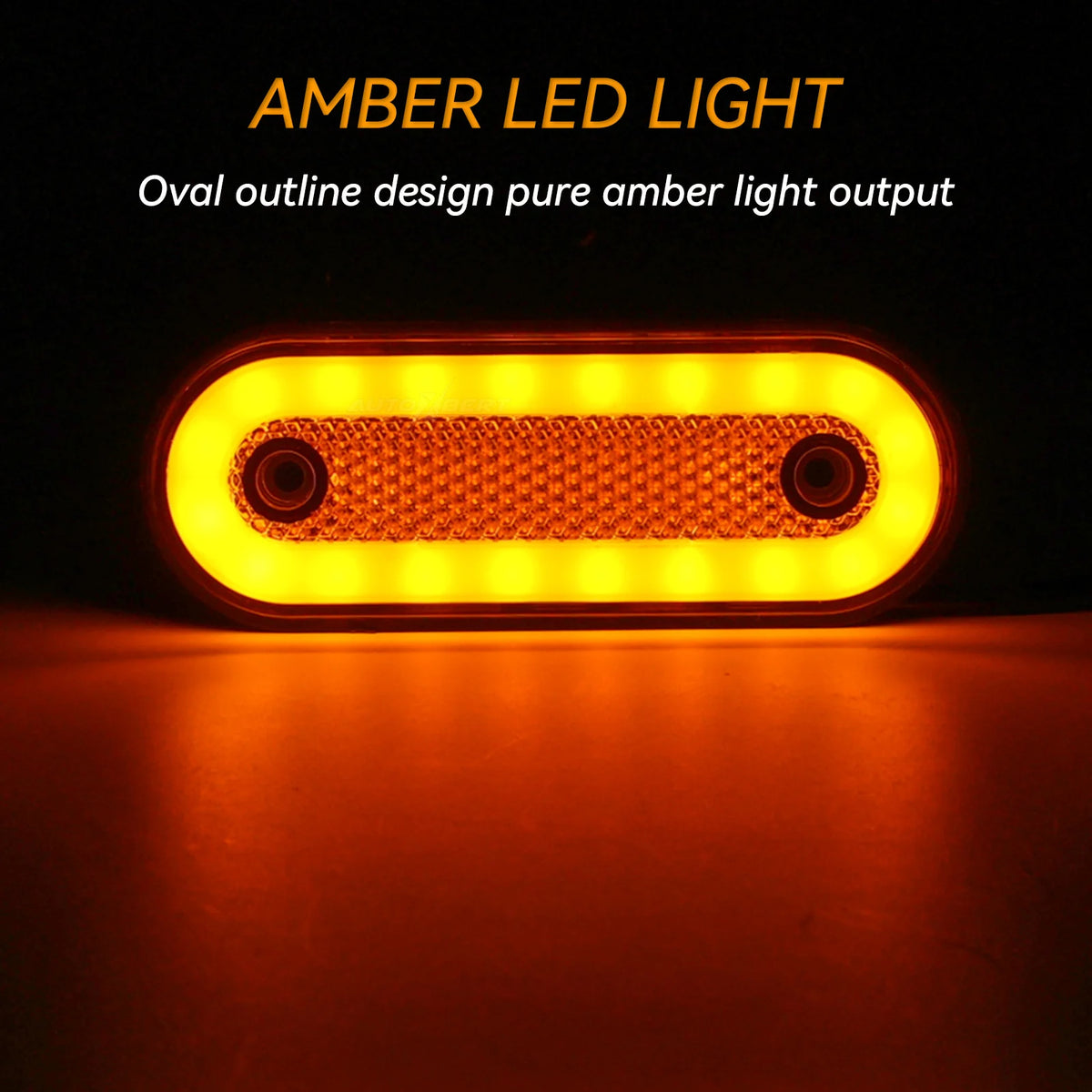 lampe led orange moderne 12v 24v grille micro réflecteurs côté voiture camionnette camping car