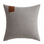housse coussin moderne géométrique bleu marine marron gris 40x40 50x50 cm polyester coton