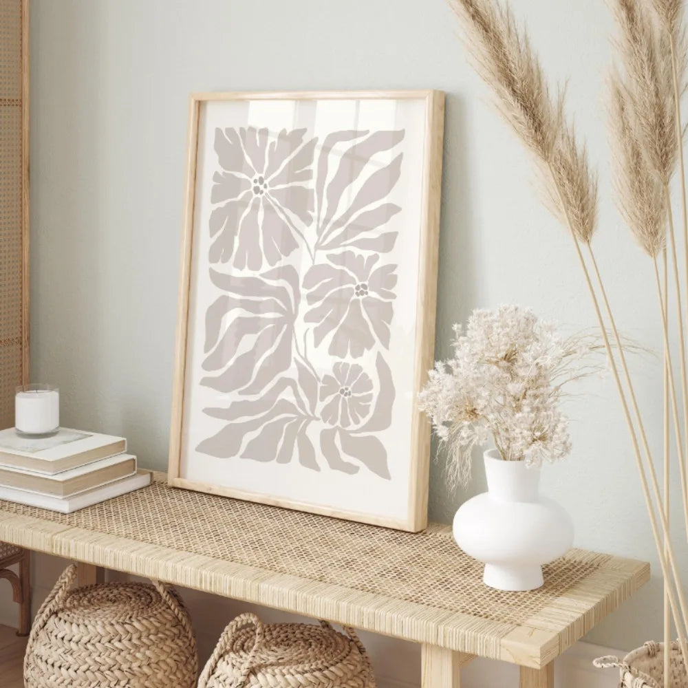 cadre mural contemporain floral texture mat 50x70cm 40x60cm 30x40cm 20x30cm 55x80cm
