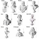 buste sculpté résine blanc classique agrippa aphrodite ares arias brutus david hermes moliere stgeorge